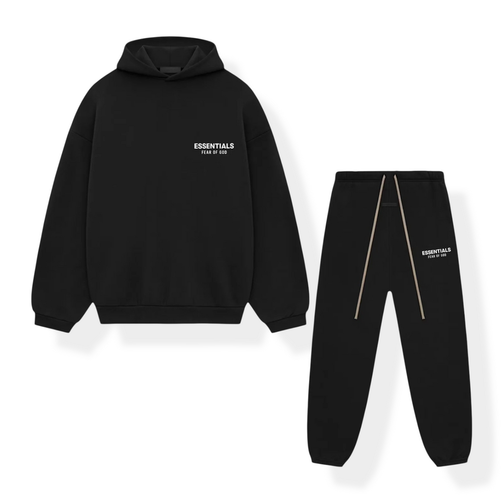 FEAR OF GOD SS25 ESSENTIALS 'BLACK' TRACKSUIT