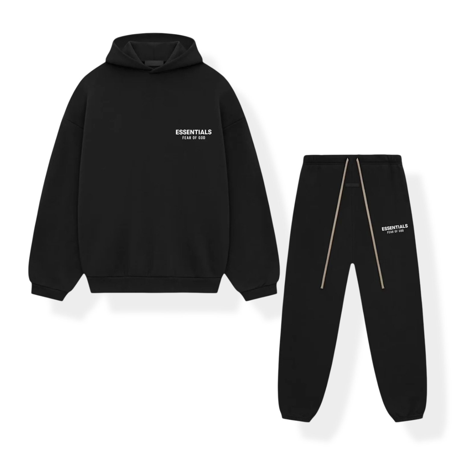 FEAR OF GOD SS25 ESSENTIALS 'BLACK' TRACKSUIT