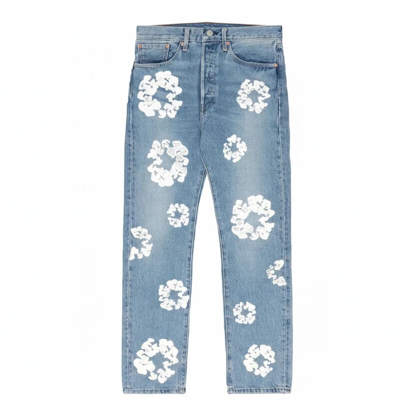 DENIM TEARS 'BLUE WASHED' JEANS