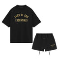 FEAR OF GOD FW24 ESSENTIALS 'BLACK' SHORT SET