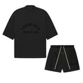 FEAR OF GOD ESSENTIALS 'JET BLACK' SHORT SET