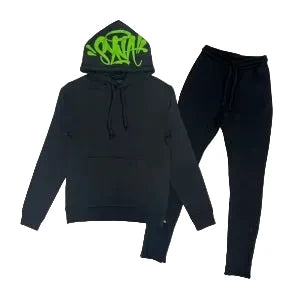 SYNAWORLD 'BLACK GREEN' TRACKSUIT