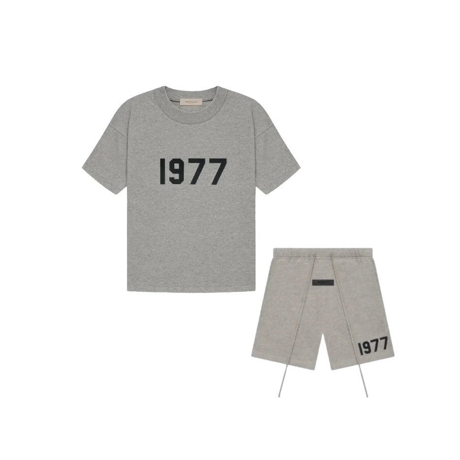 FEAR OF GOD ESSENTIALS 1977 'DARK OATMEAL' SHORT SET