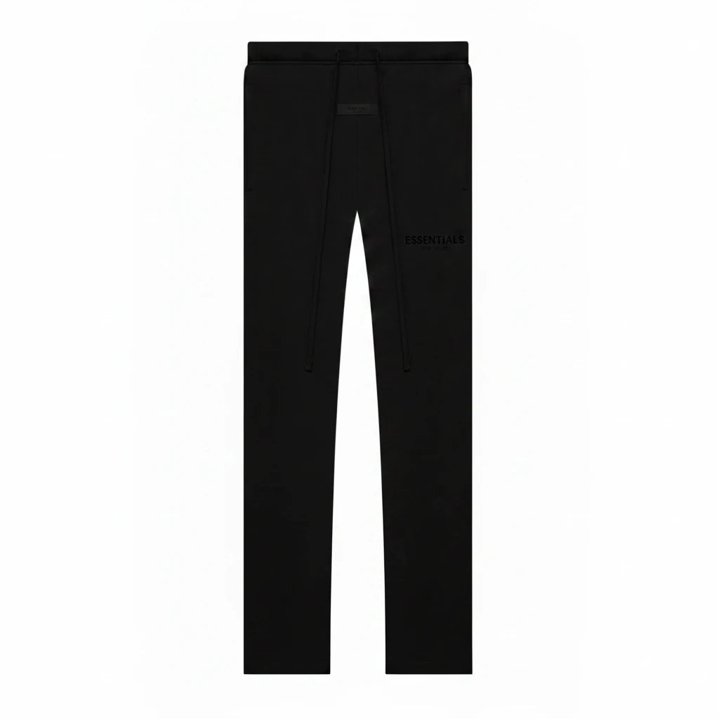 FEAR OF GOD ESSENTIALS 'BLACK' UNCUFFED JOGGERS